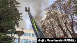 Požar koji je izbio u zgradi Elektrokrajine u Banjaluci, 9. oktobra 2023.