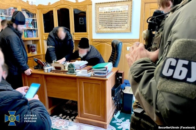 Під час слідчих дій СБУ на території Почаївської лаври, що нині належить УПЦ (МП), 2023 рік