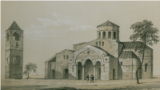 «Вид на собор Святой Софии с юго-востока, Трапезунд», 1864 г. Этот собор, построенный в ХІІІ веке, сохранился до сих пор и дает представление о том, как могли выглядеть крымские храмы в поздневизантийскую эпоху 