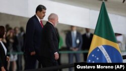 Predsednik Venecuele Nikolas Maduro sa brazilskim predsednikom Luisom Injacion Lulom Da Silvom u Braziliji, 29. maj 2023. 