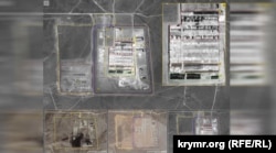 Сравнительный коллаж спутниковых снимков вблизи поселка Новоозерное за 2018-2019 годы, Крым