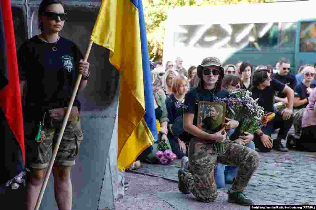 Oleksandra Mulkevych, a Ukrainian combat medic who went by the call sign &quot;Mike,&quot; died on August 14 after the ambulance she was traveling in was hit by a Russian first-person view (FPV) drone. She was honored by her colleagues, family, and friends in Kyiv on August 17. At Mulkevych&#39;s request, her friends&nbsp;posted on her Facebook page&nbsp;a message she had written to be shared if something were to happen to her.