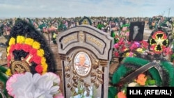 "Аллея героев" на кладбище у военного городка Борзя
