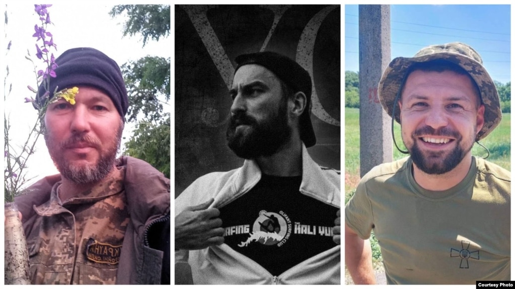 Добровольці Олександр Іванченко, Артем Мураховський та Володимир Гунько