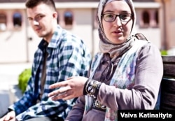 Gentiana Sadiku attends classes at the Faculty of Islamic Studies at the University of Pristina