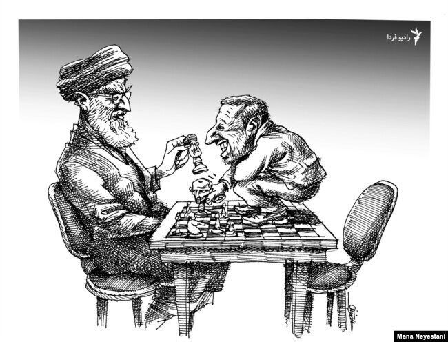A political cartoon by Mana Neystani