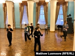 A dance class inside the Miners’ Palace of Culture, which was built in 1961 to showcase Vorkuta’s growing status as a model Soviet city in the Arctic.