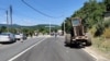 KOSOVO: Road blocks leading to border crossing with Serbia