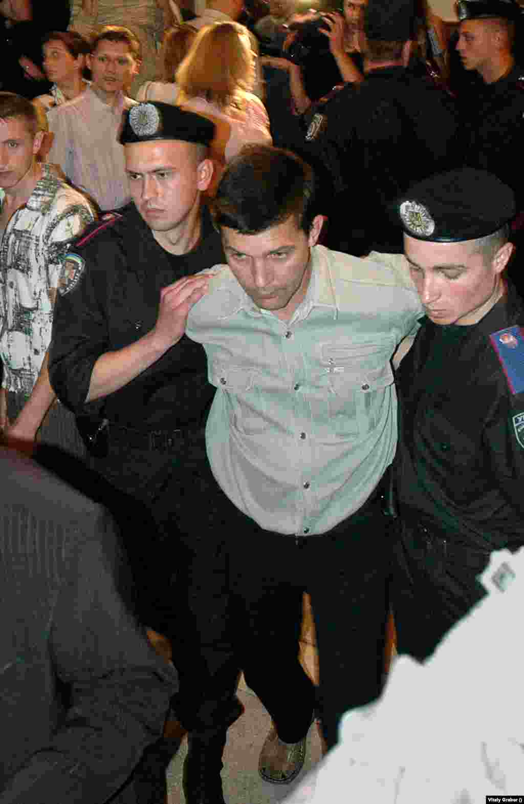 Co-pilot Yuriy Yegorov (pictured after his sentencing in 2005) was released in 2008 after then-President&nbsp;Viktor Yushchenko&nbsp;issued a decree reducing his sentence to 3 1/2 years.&nbsp; A former military adviser to former President Leonid Kuchma blamed inadequate safety measures for the high loss of life at the air show. &quot;The main problem was the lack of adequate safety precautions on the ground that could have helped the pilots maneuver away from crowds in an emergency,&quot; Vadim Hrechaninov was quoted as saying by the Interfax-Ukraine news agency at the time.