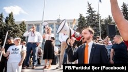 Marina Tauber la protestul organizat de Partidul Șor în PMAN, pe 19 iunie 