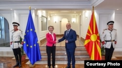 Претседателот на Владата на Република Северна Македонија, Димитар Ковачевски денеска имаше тет-а-тет средба со претседателката на Европската комисија, Урсула фон дер Лајен