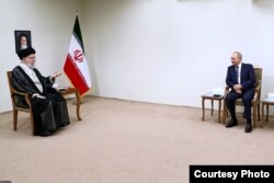 Întâlnire între Vladimir Putin și Ali Khamenei la Teheran, 19 iulie 2022.