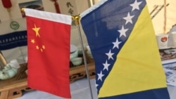 Zastave Kine i Bosne i Hercegovine u Sarajevu, 19. novembar 2019.