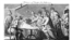 Карикатура 1772 года, иллюстрирующая первый раздел Речи Посполитой: польский король Станислав II Август слева со связанными руками, монархи России, Австрии и Пруссии рассматривают карту, остальные государи Европы в роли зрителей