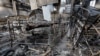 Сгоревший барак колонии в Еленовке. 29 июля 2022 года