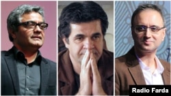 Filmmakers Mohammad Rasulof (left), Jafar Panahi (center), and Mostafa al-Ahmad have been found themselves in prison in recent weeks as part of an apparent effort by Iranian authorities to prevent cultural figures from aligning themselves too closely with ongoing popular protests. 