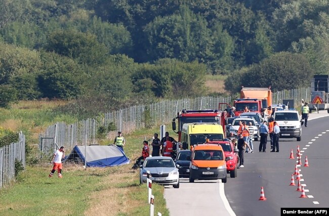 Pamje nga vendi i aksidentit në Kroaci.