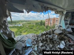 Apartament distrus de artileria rusă, Harkov, Ucraina, 18 iulie 2022.