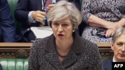 Архива - Британската премиерка Тереза Меј зборува во Долниот дом на Парламентот во Лондон. 14.03.2017