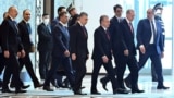 Түрк тилдүү мамлекеттердин уюмуна мүчө айрым өлкөлөрдүн президенттери.