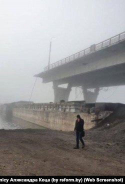 Разбураны Антонаўскі мост у Херсоне