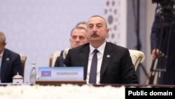 Azerbaijani President Ilham Aliyev at the summit of Turkic countries in Samarkand, Uzbekistan. November 11, 2022.