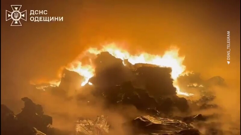 Russian Strikes Spark Fires In Odesa As Ukraine Targets Fuel Depot In Occupied Crimea