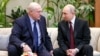 Очільники Білорусі і Росії, Олександр Лукашенко та Володимир Путін розмовляють на полях зібрання  Вищої Євразійської економічної ради Євразійського економічного союзу (ЄАЕС) у Палаці Незалежності в Астані. Казахстан,  29 травня 2026 року