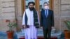 Taliban Foreign Minister Amir Khan Muttaqi meets with Chinese Foreign Minister Wang Yi in Kabul in March.