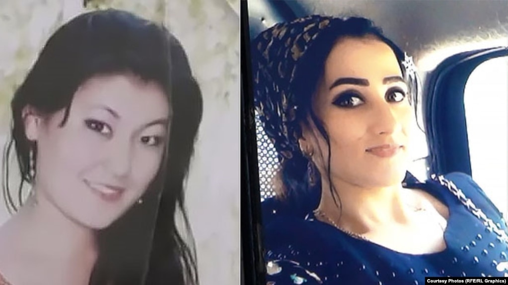 Khursheda Kholmurodova (left) was 25 and a student at a medical college when she took her own life by drinking a fatal dose of vinegar. The parents of Manora Abdufattoh, 25, believe their daughter was either killed or driven to suicide by her in-laws.