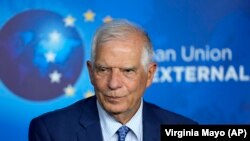 Belgium - European Union foreign policy chief Josep Borrell speaks during a media conference in Brussels, August 18, 2022.