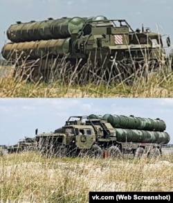 Российские ЗРК С-400 в аннексированном Крыму, недалеко от Евпатории