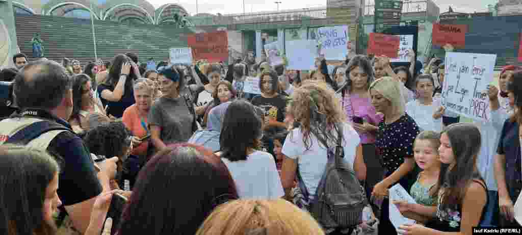Протест во Скопје по случајот со силувањето на 11-годишното девојче во Косово, 31 август 2022