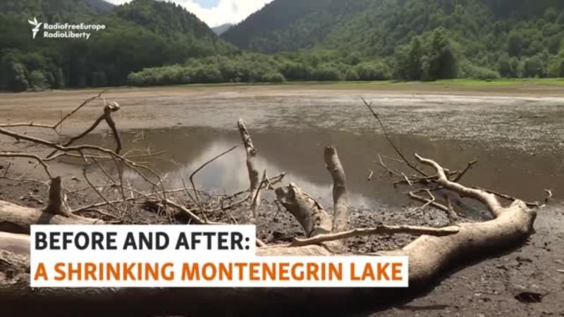 Before And After: A Shrinking Montenegrin Lake