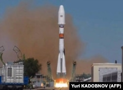 Raketa ruse Soyuz duke u ngritur nga kozmodromi Baikonur në Kazakistan më 9 gusht.