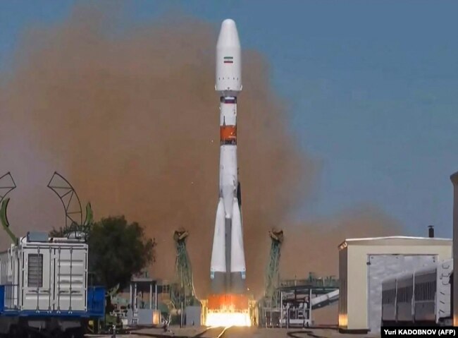 Raketa ruse Soyuz duke u ngritur nga kozmodromi Baikonur në Kazakistan më 9 gusht.