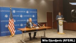 აშშ-ის საგანგებო წარგზავნილი დასავლეთ ბალკანეთში გაბრიელ ესკობარი. პრიშტინა, აშშ-ის საელჩო. 26 აგვისტო, 2022 წელი