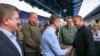 A pályaudvaron fogadják a Kijevbe érkező Andrzej Duda lengyel elnököt 2022. augusztus 23-án