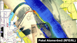 A paksi hűtővíz Dunában történő elkeveredésének vizsgálata légi termovíziós méréssel egy 2003. február 13-i felvételen