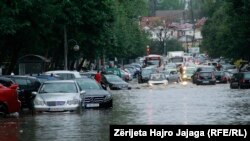 Vërshimet shkaktojnë kaos në Shkup. 30 gusht 2022.