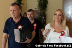 Gabriela Firea și Paul Stănescu după evenimentul organizat la Olimp pentru femeile social-democrate, Hotel Spa Cocor, august 2022