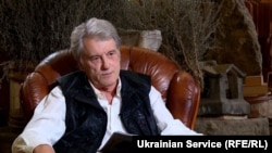 Віктор Ющенко, третій президент незалежної України (під час запису інтерв'ю для Радіо Свобода). Серпень, 2022 рік
