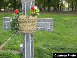 Крыж на магіле кавалера Virtuti militari Вільгельма Загорскага. Пахаваны на вайсковых могілках у Горадні на вуліцы Белуша