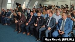 Sastanak predstavnika četiri severne kosovske opštine sa srpskom većinom u Zvečanu na Kosovu 24. avgusta 2022. 