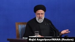 Iranski predsjednik Ebrahim Raisi na konferenciji za novinare u Teheranu, Iran, 29. augusta 2022. 