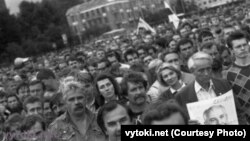 Мітынг БНФ супраць ГКЧП, Менск, жнівень 1991