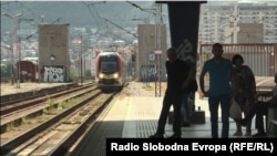Главната Железничка станица во Скопје. 