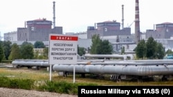 Вид на Запорожскую АЭС в августе, снимок экрана с видео российского министерства обороны
