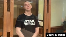 Ivan Safronov in a Moscow courtroom in August. 