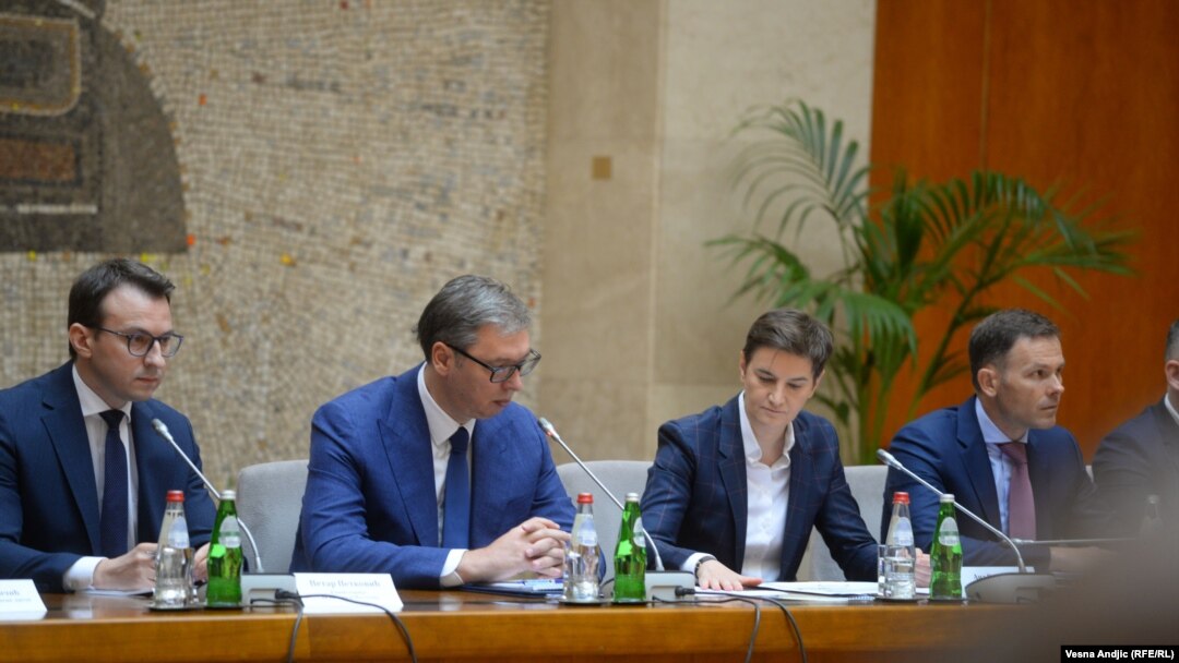 Predsednik Srbije Aleksandar Vučić održao je u Beogradu sastanak sa predstavnicima kosovskih Srba, 21. avgust 2022.
